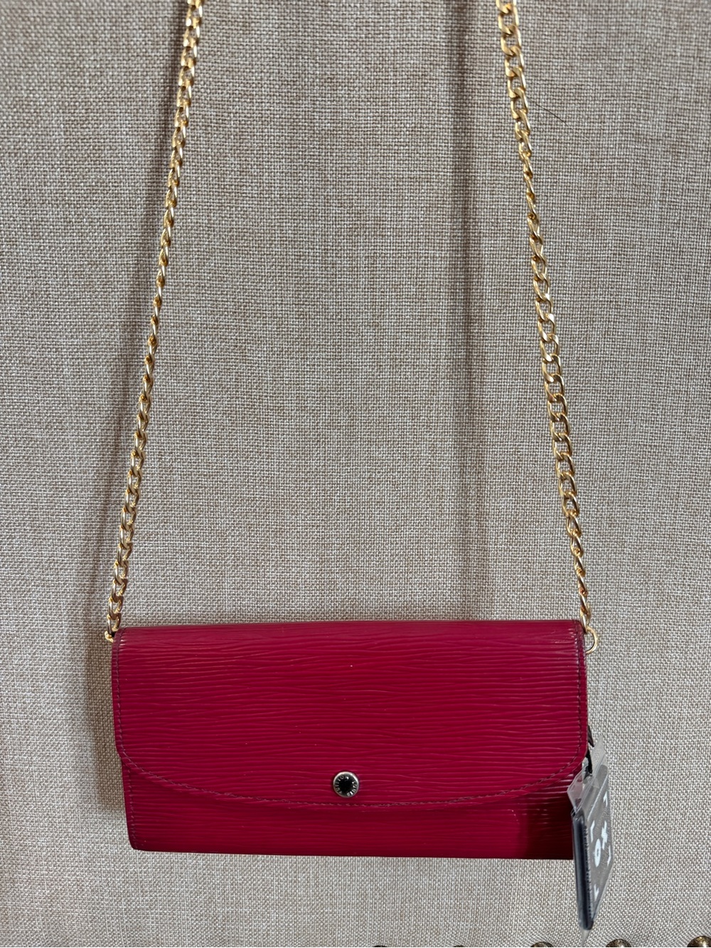 Louis Vuitton Fuchsia Epi Leather Emilie Wallet Crossbody Conversion COA - Picture 5 of 17
